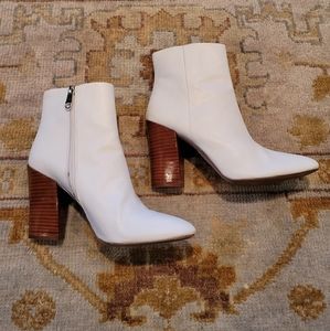 Louise et Cie White Leather Booties Sz 10